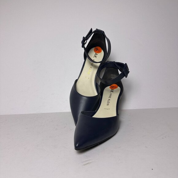 Anne Klein Shoes - Anne Klein Ankle Strap Heels Women 9.5 Navy Blue Classy Special Occasion Shoes